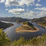 cloudy day view at the meander of Arda River, Bulgaria